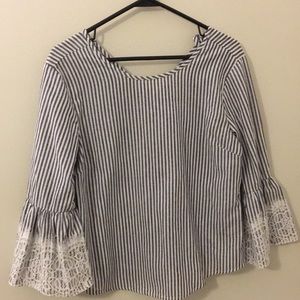 cute top with lace sleeves